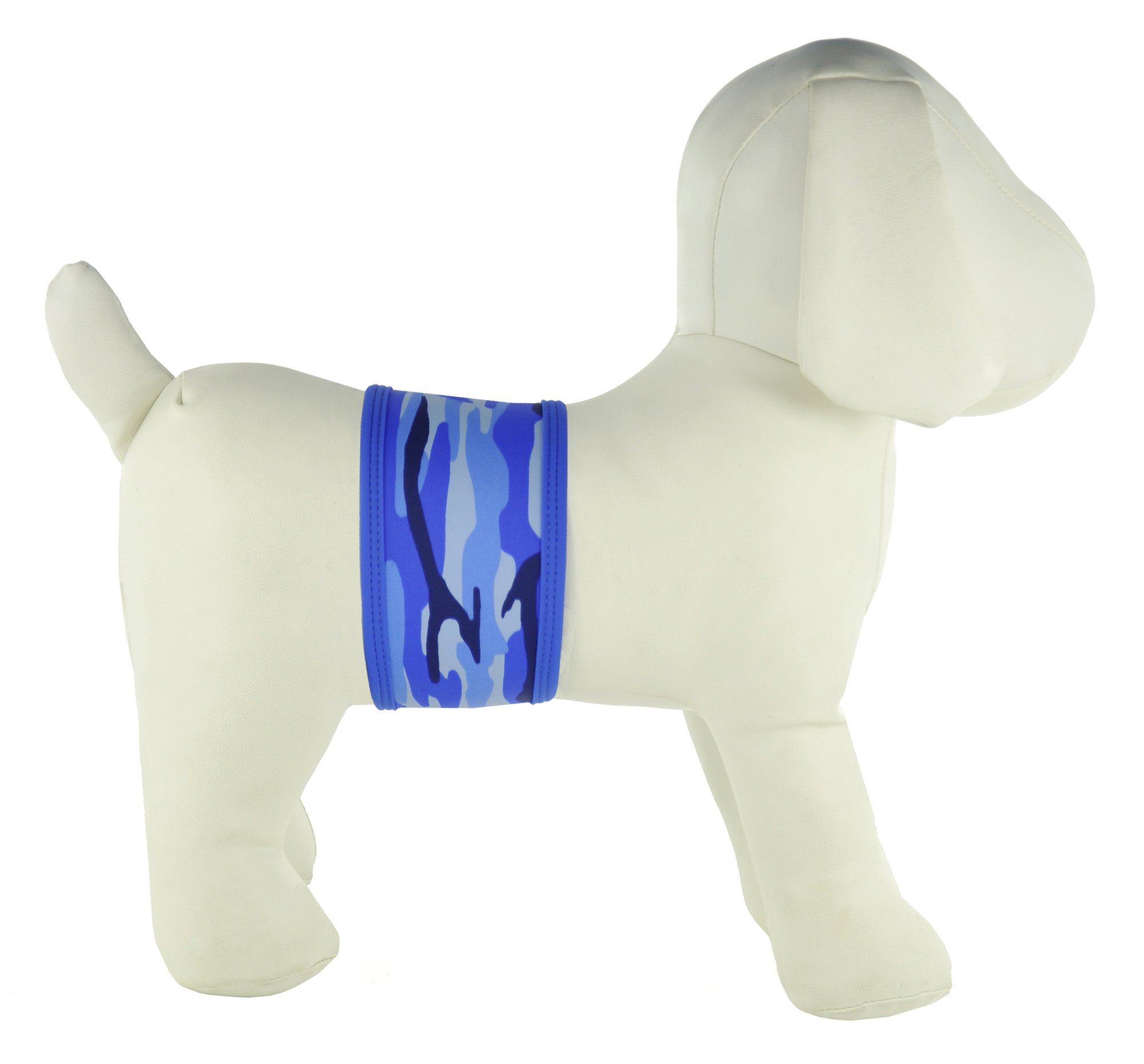 PlayaPup Dog Belly Band, Camo Ocean, XX-Small