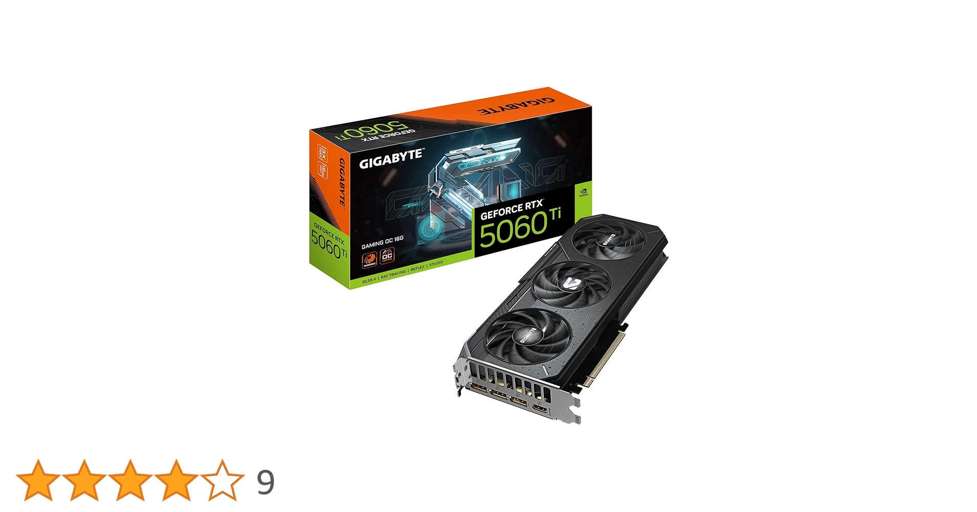美品 GIGABYTE GEFORCE RTX5060Ti Gigabyte GeForce RTX 5060 Ti 8GB WINDFORCE GV-N506TWF2-8GD B&H
