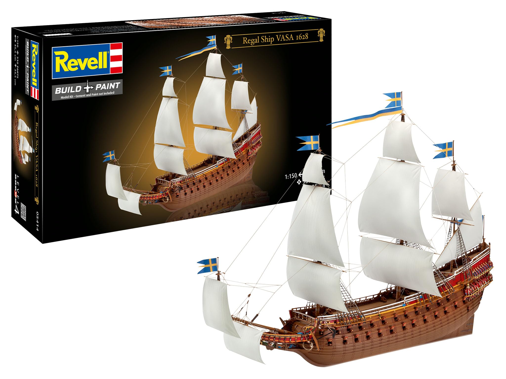 Amazon.com: Revell 05414 Swedish Regal Ship VASA 1628, 330 Pieces