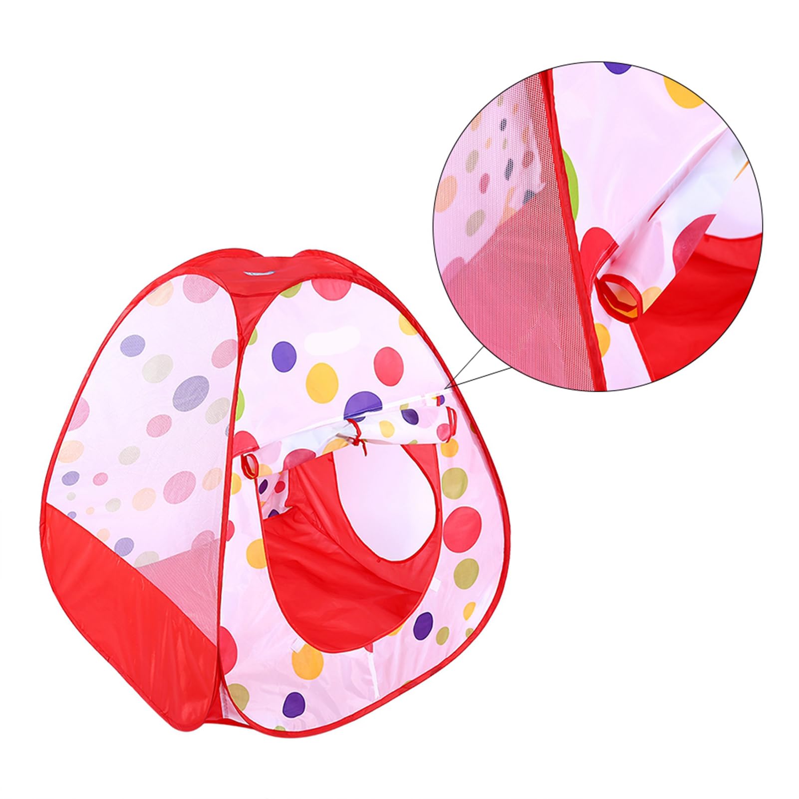 3 en 1 Tienda Campaña Infantil, Casita Túnel Infantil Pop-up, con Piscina de Bolas, Tema de Dinosaurio y Espacio para Niños Regalo, Fiesta de Cumpleaños