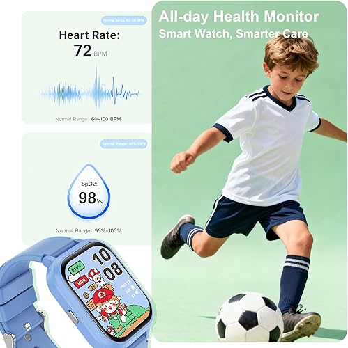 Miniatura 6 de Reloj inteligente para niños y niñas, IP68 reloj para niñas con más de 20 modos deportivos, rastreador de fitness para niños de 1.8 pulgadas con