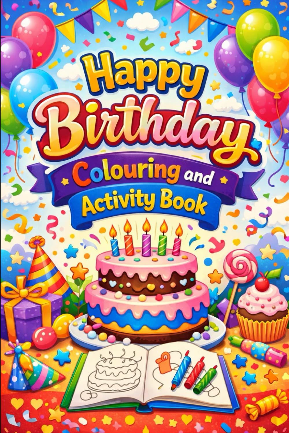 Happy Birthday Colouring and Activity Book
