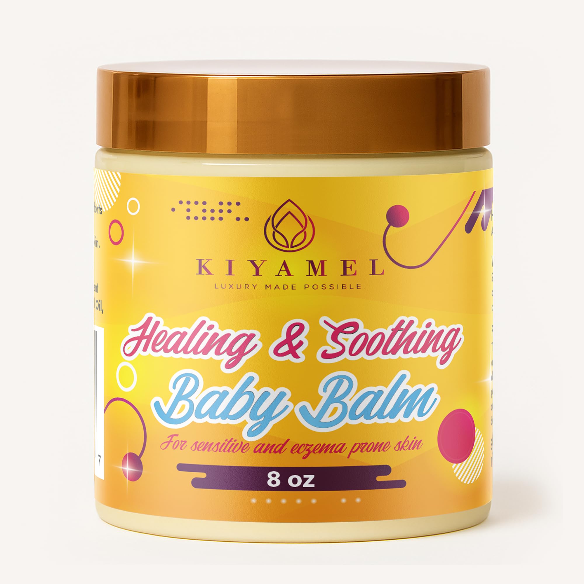 KIYAMEL Healing & Soothing Baby Balm for Sensitive and Eczema Skin Made with Mango & Shea Butter Jojoba Oil and Vitamin E which Gives You a Smooth