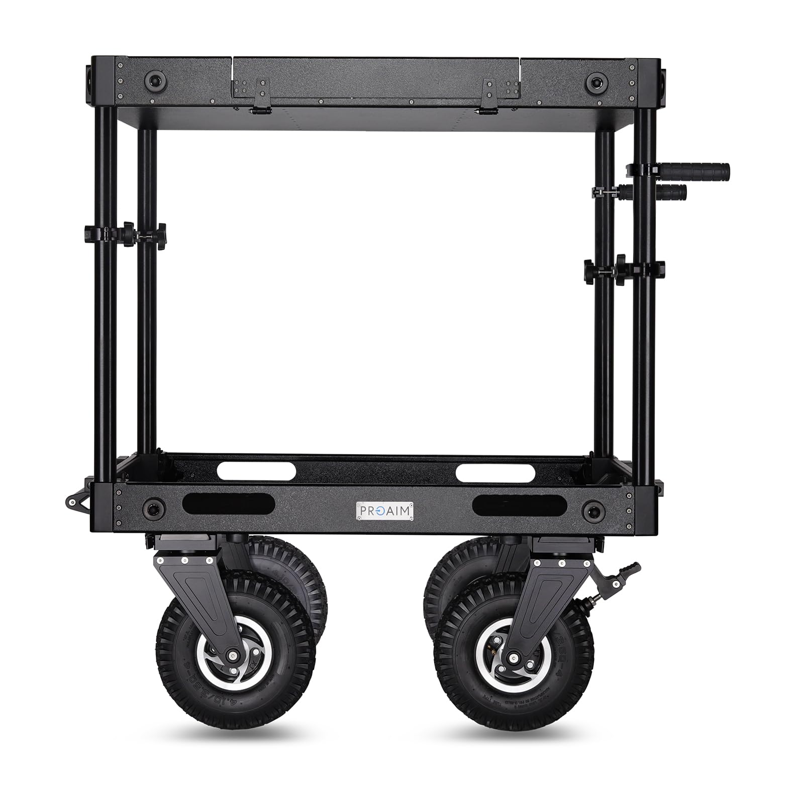 PROAIM Carrello per videocamere di produzione Victor Pro da 32". Per videomaker registi e fotografi. Carico utile: ripiano superiore: 150kg/330lb e ripiano inferiore: 200kg/440lb (CT-VCTR-PRO-32)
