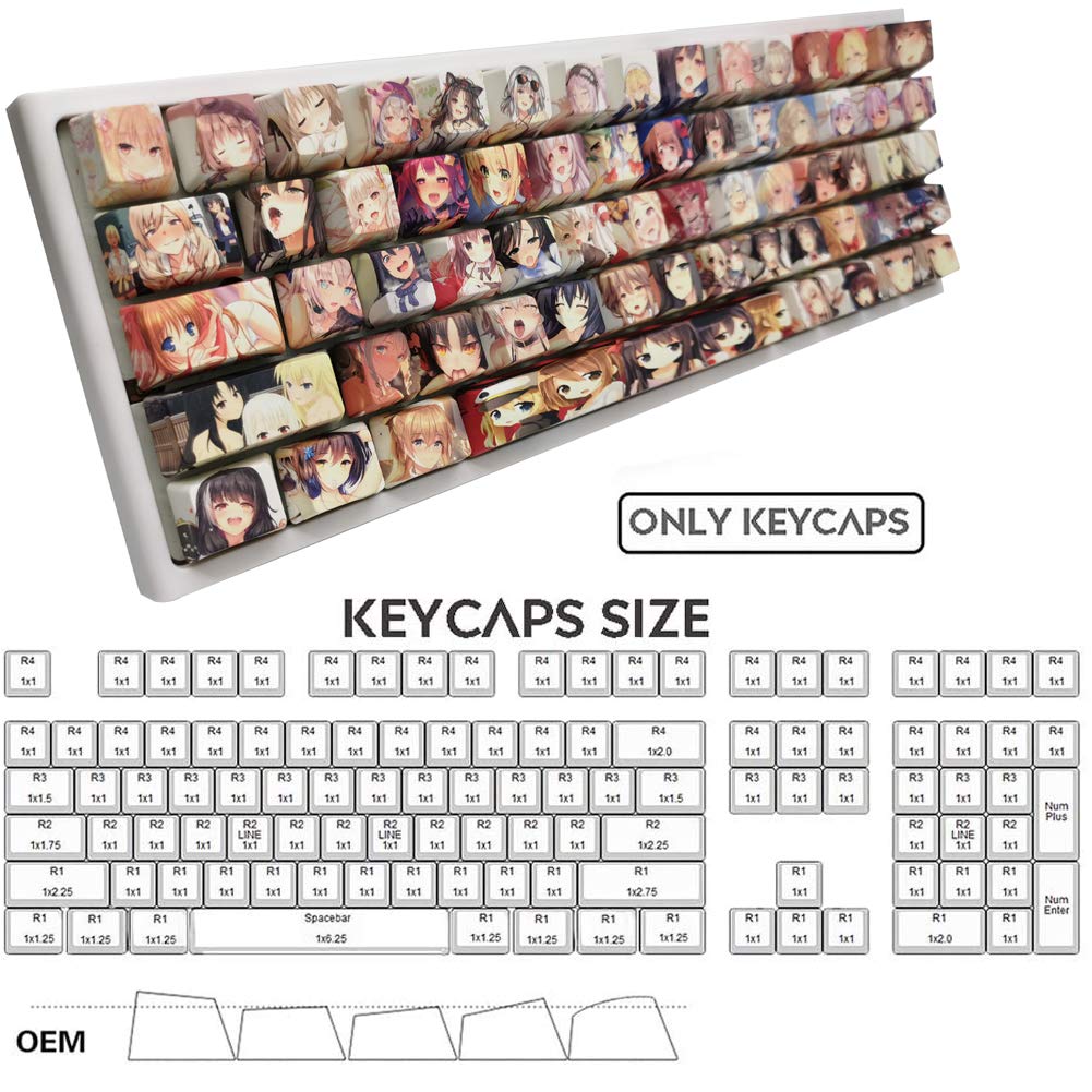 Amazon | Keycaps 108 PBT 昇華型 OEM プロフィール 日本のアニメキー