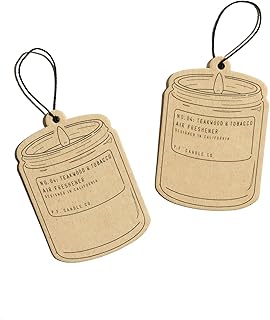 P.F. Candle Co. Teakwood & Tobacco Scented Air Freshener (Pack of 2) Designed For Small Spaces and Closets, Made in the U.S.A.
