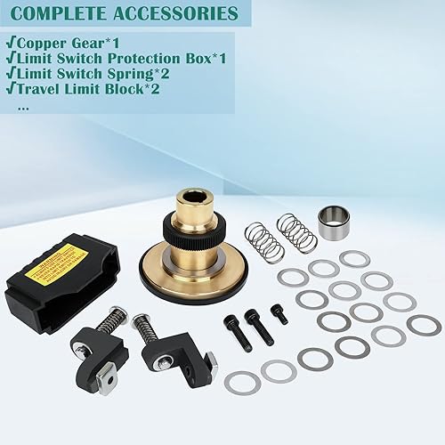 Miniatura 6 de Eje X de alimentación eléctrica para fresadora Torque de 450 in-lb, fresadora de mesa de 0-200 rpm, alimentación de potencia de 110 V, para