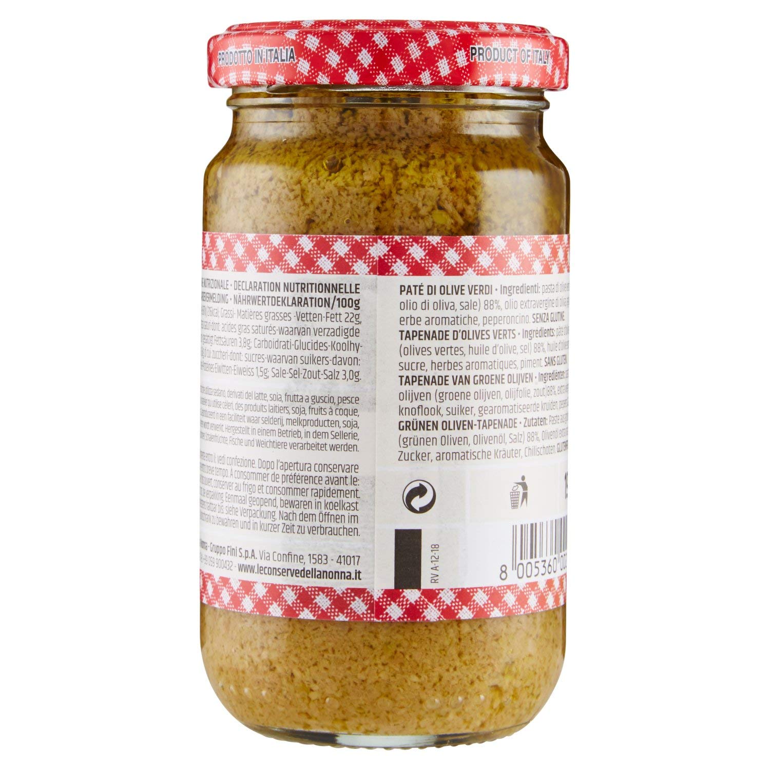 Le Conserve della Nonna Patè di Olive Verdi - 190 gr