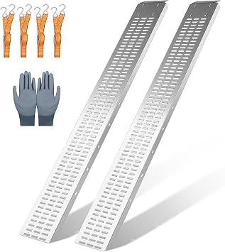 Heavy Duty 1500LB Loading Ramp,Steel Ramp for Hand Truck Motorcycle ATV