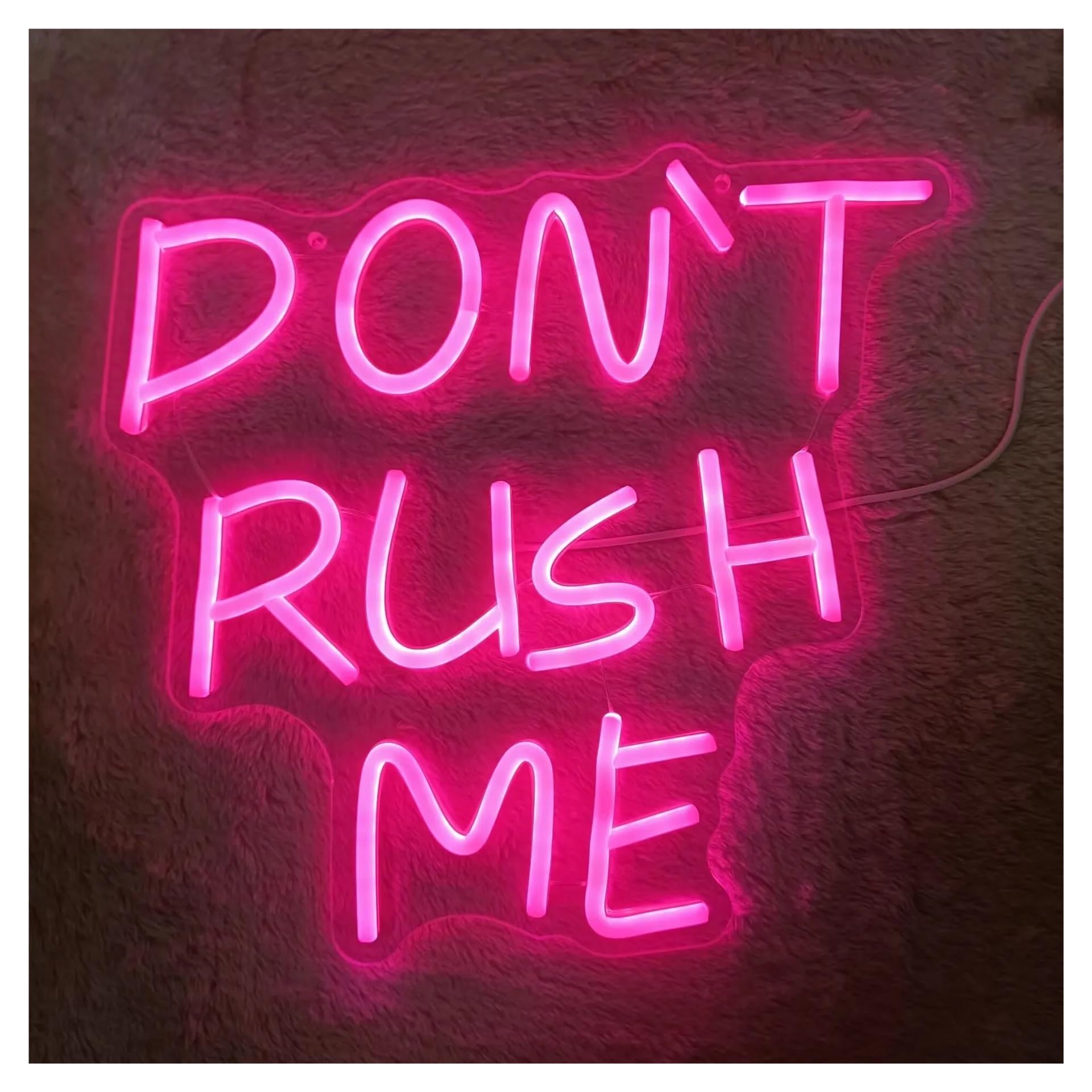 RONGCH Hanging Art Signs Don't Push Me Neon Light for Livingroom Club Bar Man Cave Party Wall Decor USB Dimmable Sign 32.5x31cm
