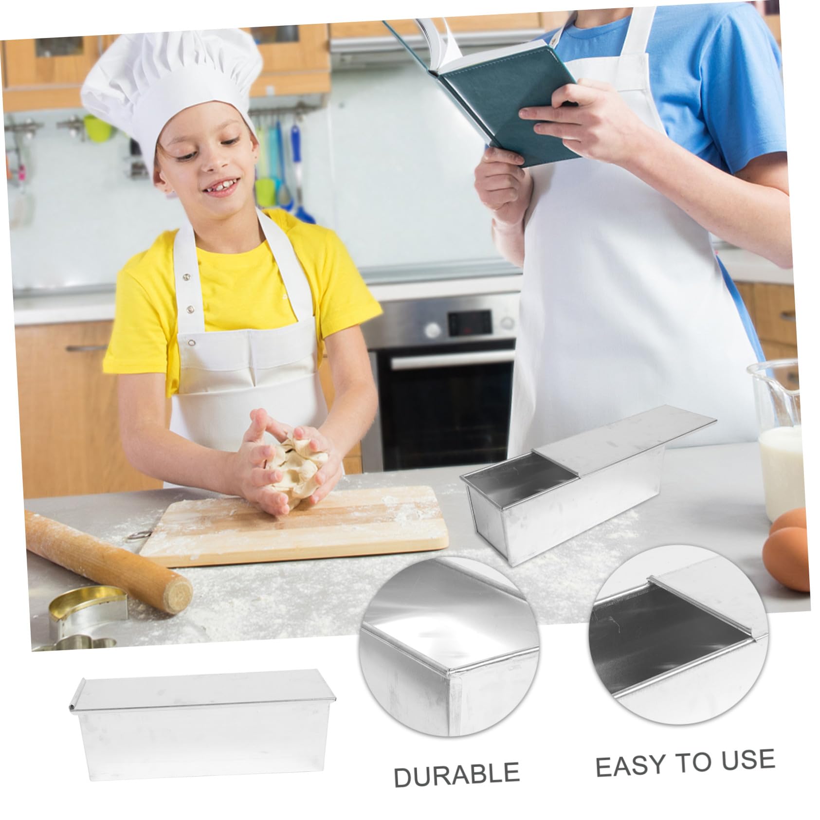 Kastenform mit Deckel Antihaftbeschichtet für Brotbacken und Toasten Formstabil und Langlebig