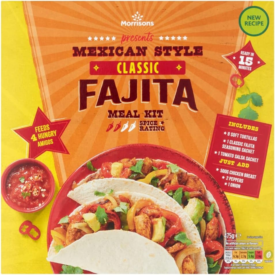 Morrisons Mexican Style Classic Fajita Meal Kit 475g Amazon.co.uk