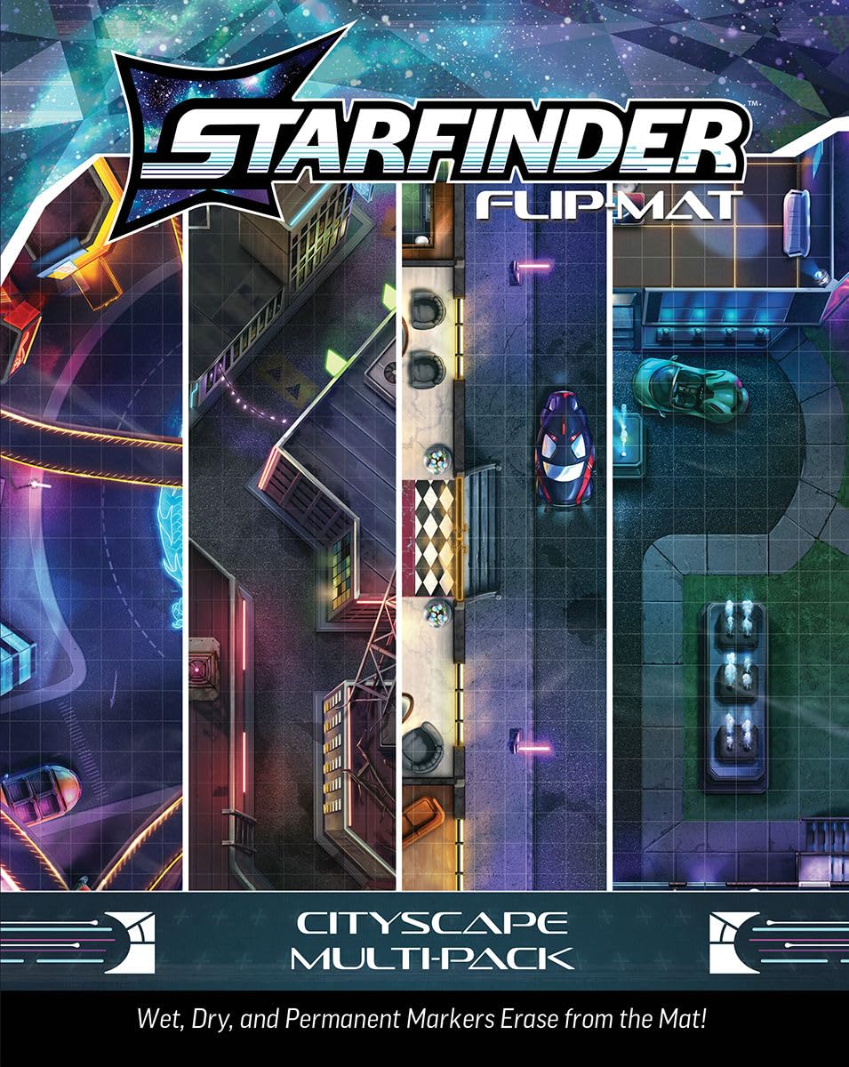 Starfinder FlipMat Cityscape MultiPack by Damien Mammoliti 9781640786790