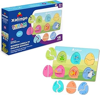 Steam Quebra-Cabeça Educativo Encaixe Ovinhos Xalingo