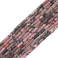 Vista 41 de Cuentas de tubo de turquesa africana natural Cilindro 2x4mm 38cm/hebra Cuentas de piedra para hacer joyas