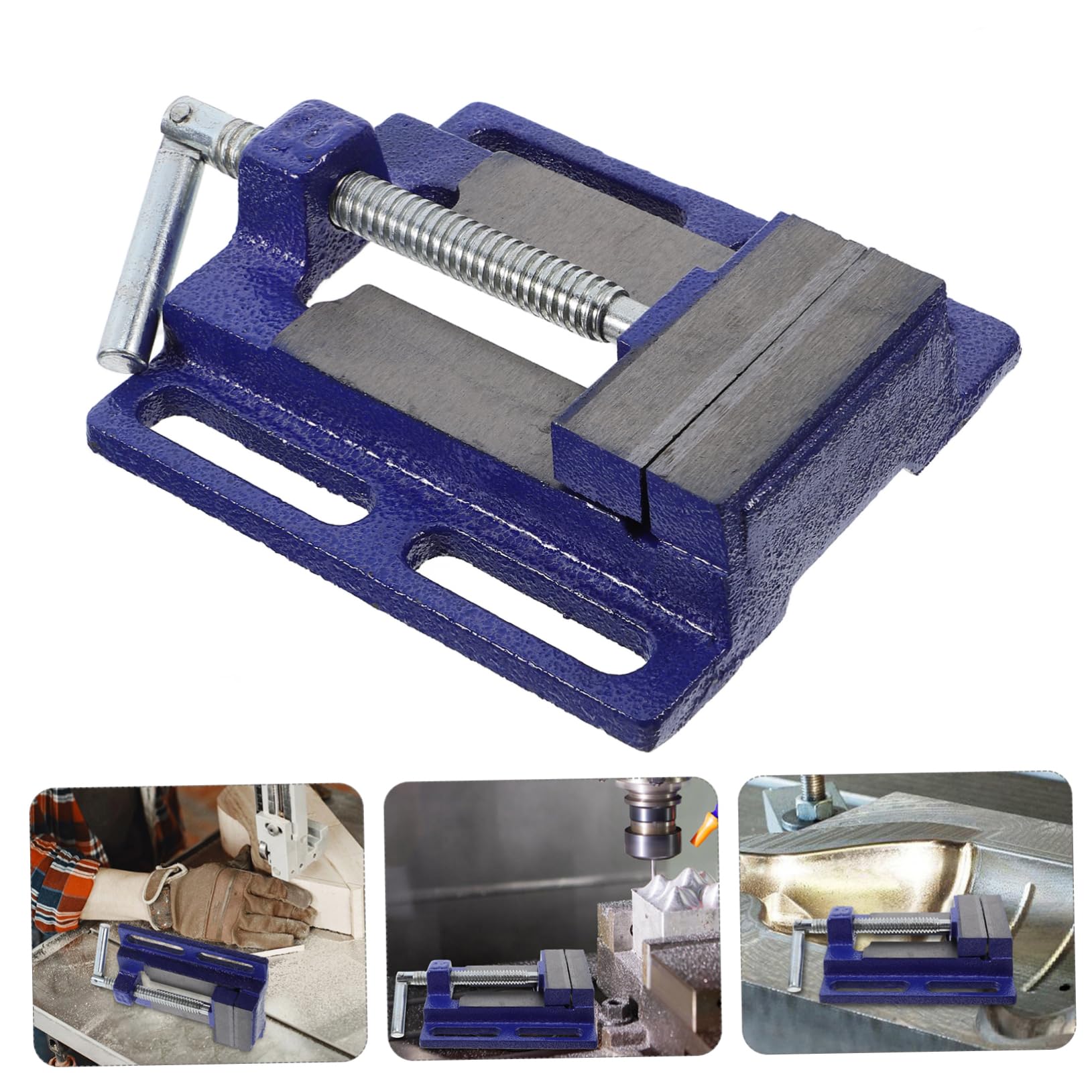 SOLUSTRE Abrazadera de Banco para Carpintería de Acero, para Madera 77mm de Abertura y 80mm de Sujeción, Taller