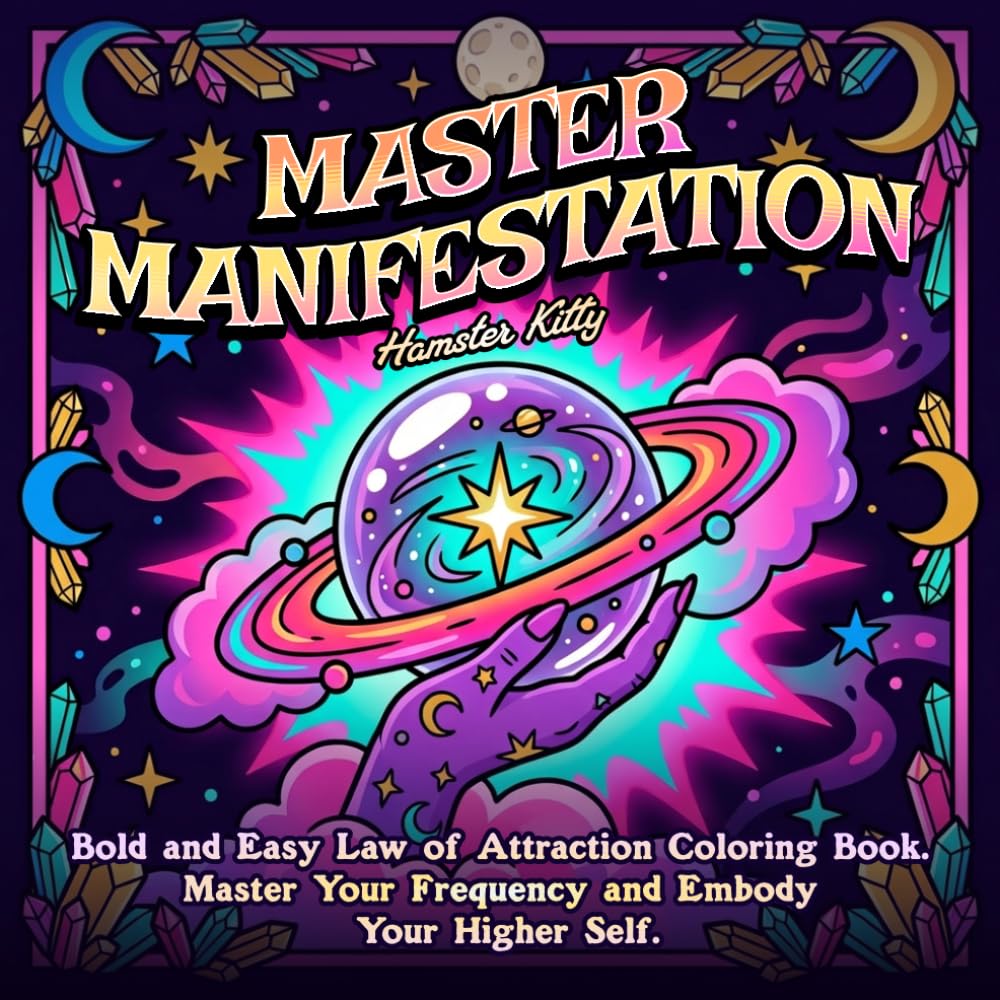 Master Manifestation: A Bold and Easy Law of Attraction Coloring Book for Adults, Teens : 41 Powerful Affirmations and Art for Daily Empowerment, Relaxation, and Manifesting Your Higher Self.