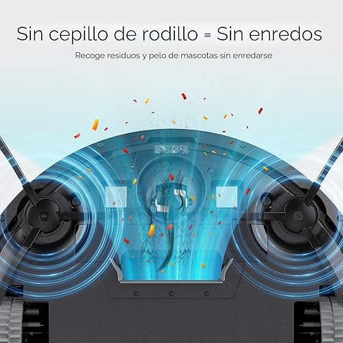 Miniatura 4 de ILIFE V2 Robot aspirador, succión sin enredos, tiempo de ejecución de 120 minutos, aspiradora robótica delgada y autocargable, ideal para pelo de