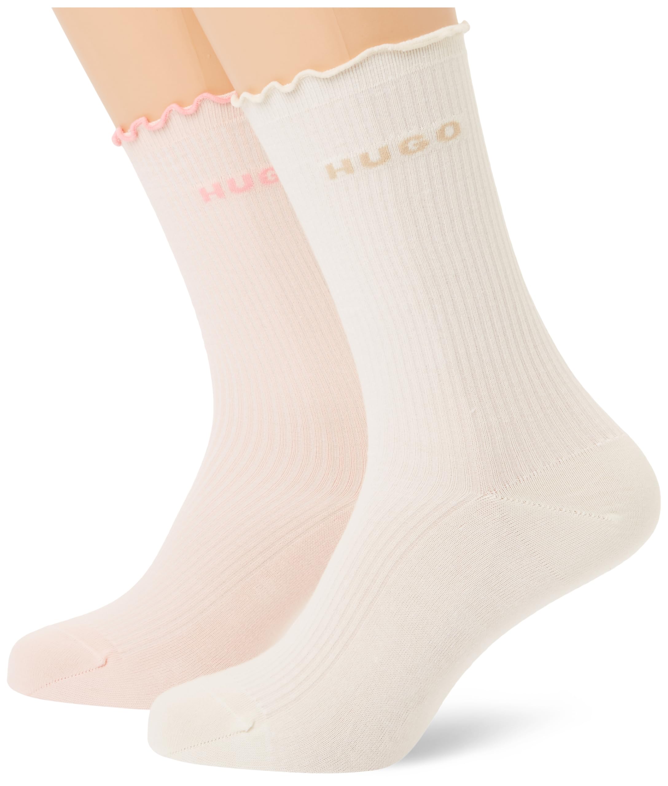 HUGO Women's Regular Socks, Light/Pastel Pink, 39-42