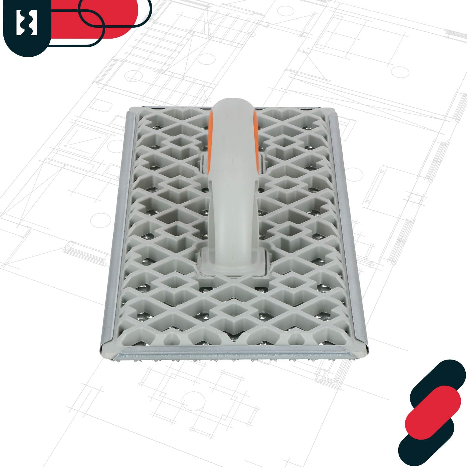 Frattazo Raspa per Levigare Polistirolo 375x155mm per Edifici