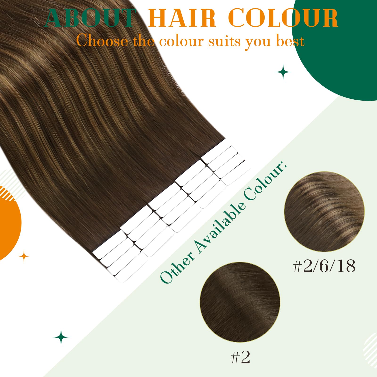 Easyouth Human Hair Tape in Extensions 18 Inch Brown Balayage Tape Hair Extensions Real Human Hair Ombre Brown Hair Extensions Tape in Human Hair Seamless 40g 20Pcs - Image 4