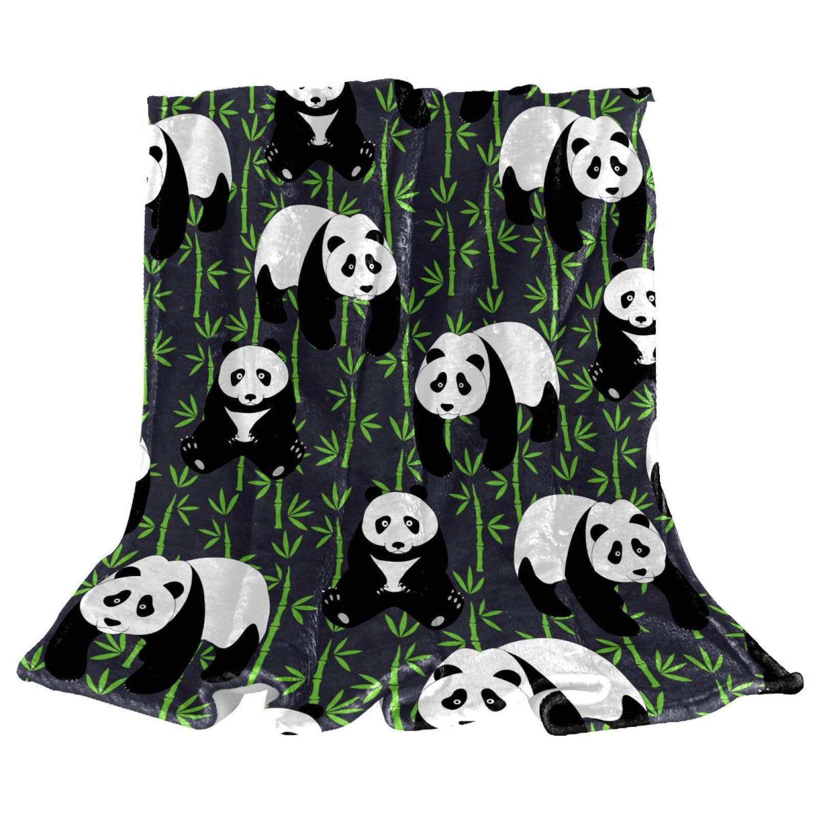 Couverture polaire panda anti-froid pour canapé de salon et lit