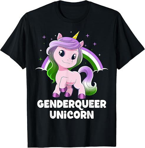 Genderqueer Unicorn Pride Flag LGBT Unicorn Pride Month