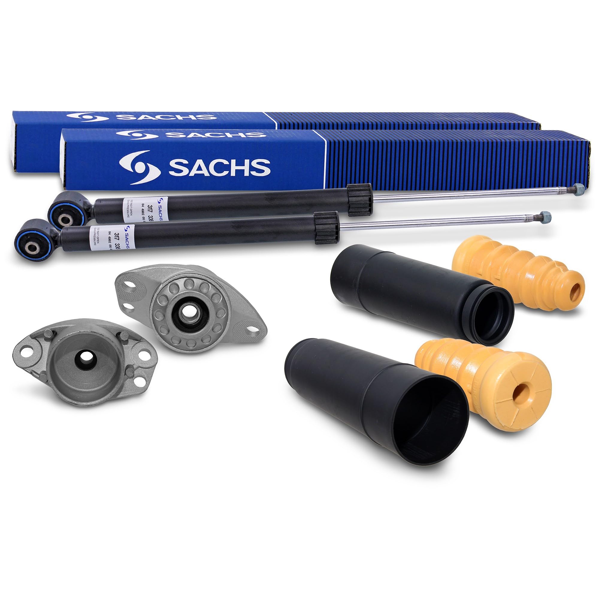 Set bestehend aus 2x Stoßdämpfer +Domlager +Staubschutzsatz hinten 40669406 | Kompatibel mit: SEAT IBIZA IV, IBIZA IV SC, IBIZA IV ST, VW POLO, POLO V