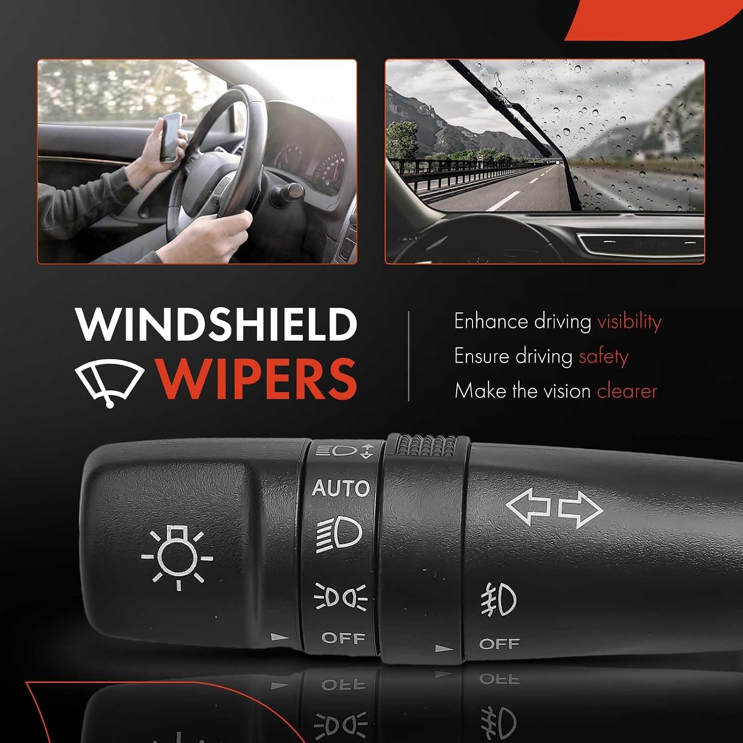 A-Premium Multifunction Switch Turn Signal Switch Compatible with Kia Optima 2013-2016 & Hyundai Accent 2014-2015, with Fog Lights and Automatic Headlights