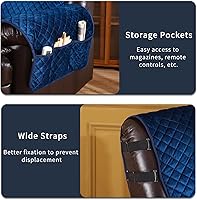 Vista 4 de LUFEIJIASHI Fundas antideslizantes para sofá reclinable de 2 plazas, fundas impermeables para sofá reclinable de 2 asientos, fundas de terciopelo
