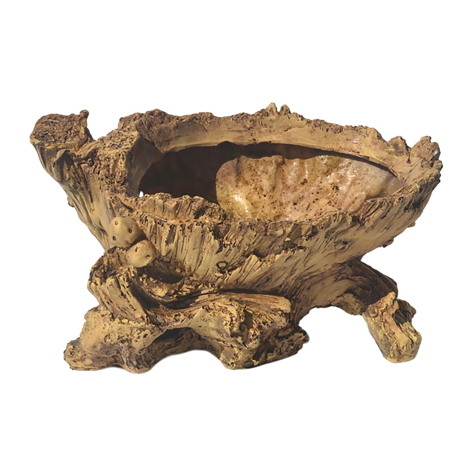 Hsioluted Cement Planter Resin Creative Home Decoration Vintage Stylish for Balcony Garden Succulents Bonsais Display Tree Root Planter