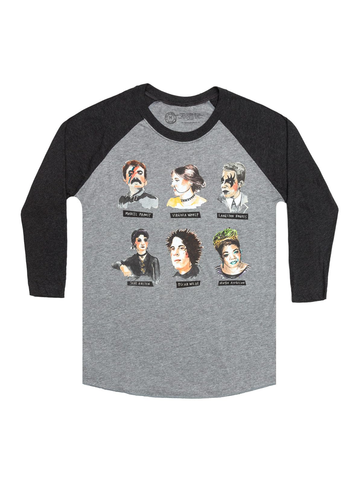 Out of Print Unisex/Herren Literarisches Buchthema Raglan 3/4 Ärmel T-Shirt