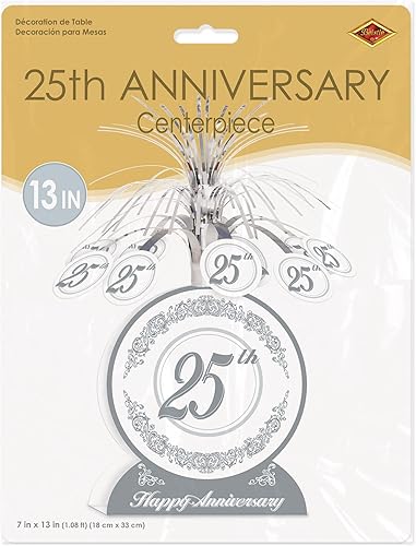 Miniatura 6 de Accesorio de fiesta de centro de mesa del 25 aniversario (1 unidad) (1/paquete)