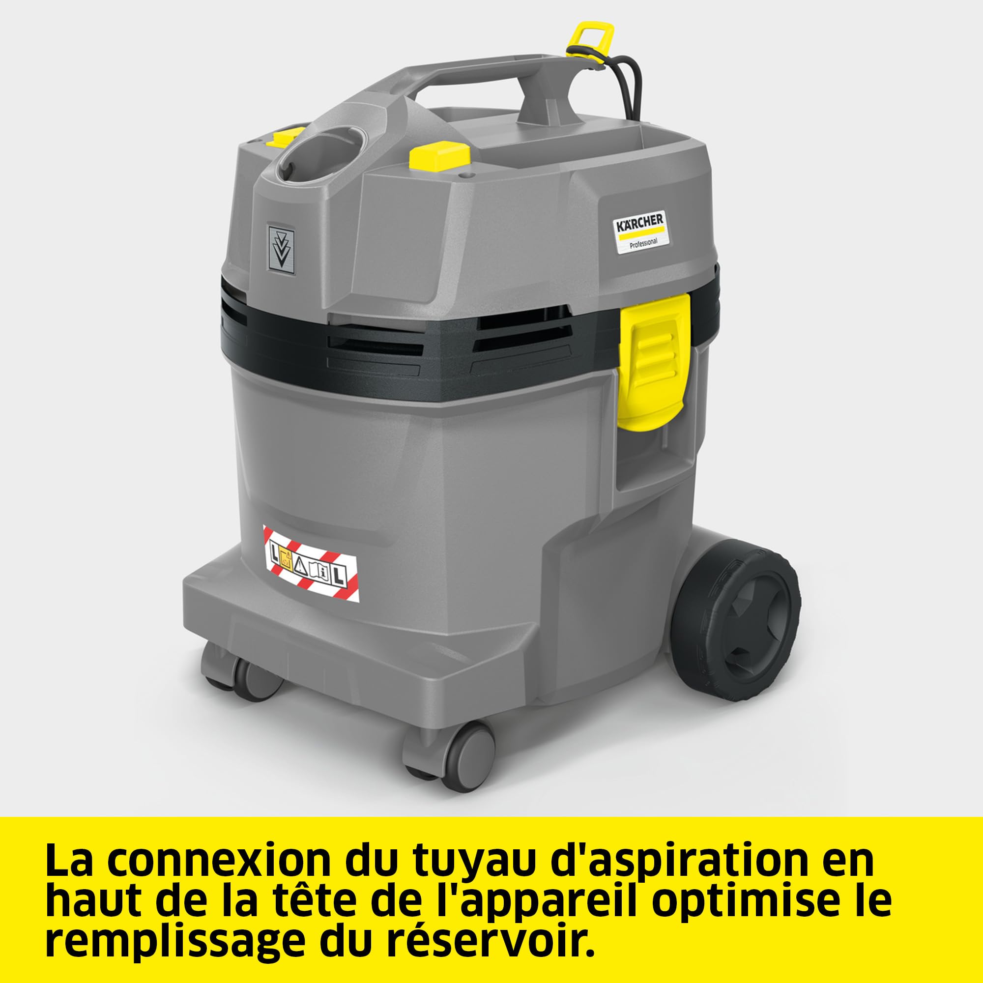 KÄRCHER Aspirateur Eau et poussières NT 22/1 AP L, Puissance : Max. 1300 W, Filtre Cartridge PES, réservoir : 22 l, Tuyau : 1,9 m, coude, suceur pour sols humides/secs (300 mm), buse de Fentes