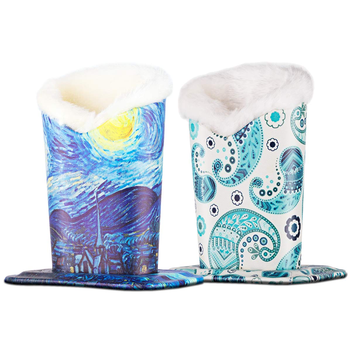 JYXindzkj2 Pcs a Set, Plush Lined Eyeglasses Holder Stand Case Protective Glasses Case for Desks