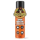 Gorilla Heavy Duty Spray Adhesive, Clear Glue, 14 Ounce (Pack of 1) - All Purpose with Comfort Nozzle for Indoor or Outdoor 1 - Pack