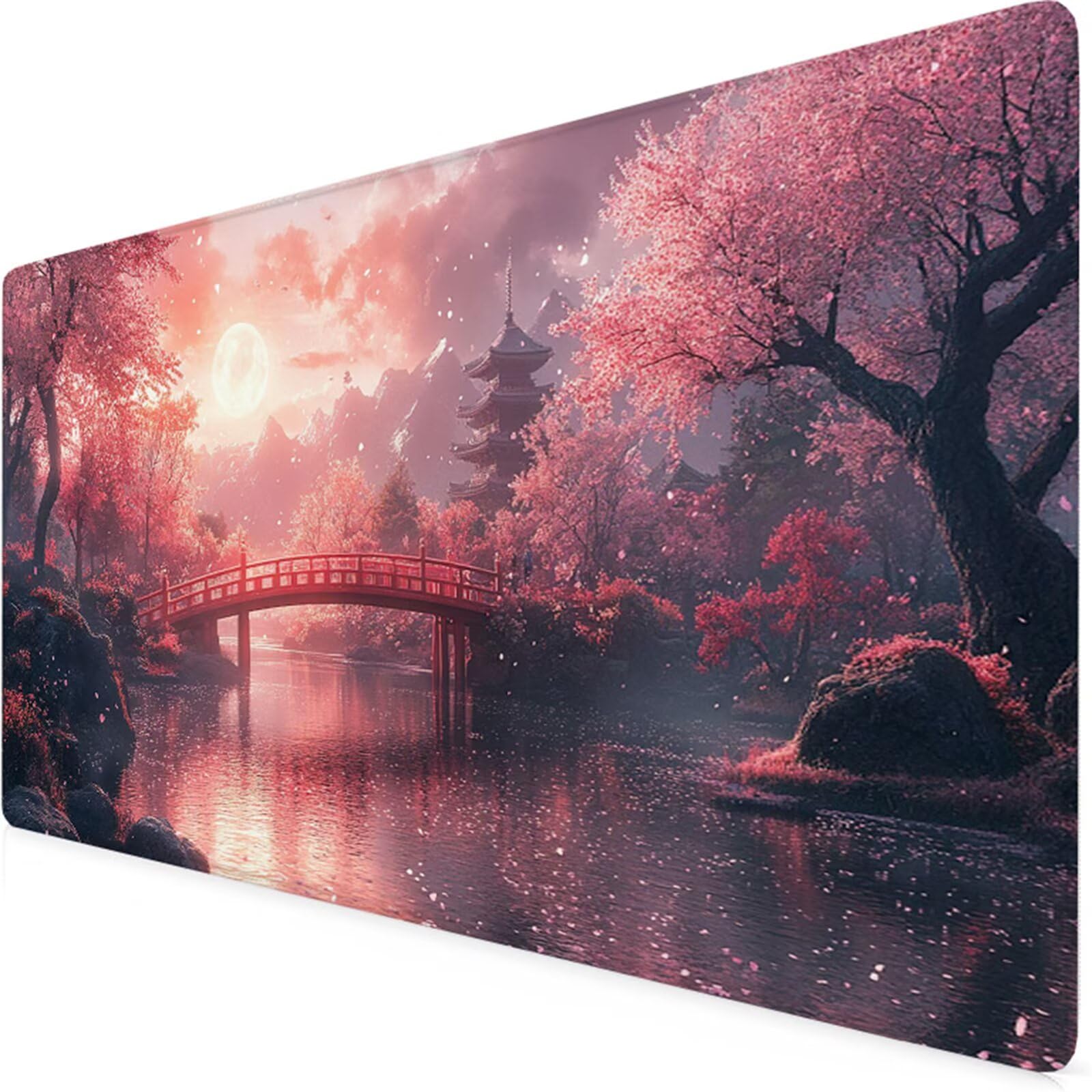 Różowa podkładka pod mysz do gier XXL podkładka pod mysz 1600 x 800 mm podkładka pod mysz biurową wodoodporna podkładka pod mysz pokładową z antypoślizgową gumową podstawą zszyte krawędzie mata pod