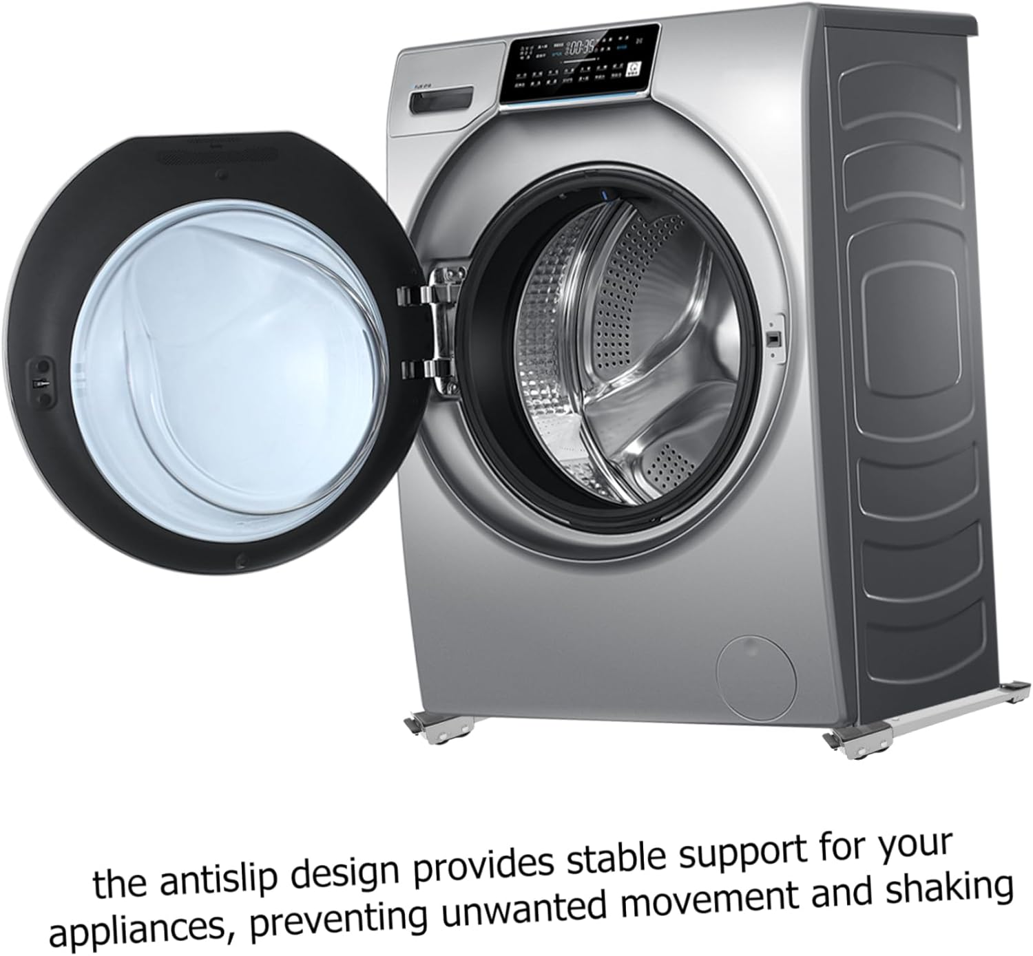 Mipcase 1pair Extendable Appliance Rollers Built Wheels Adjustable Base for Washing Machine Refrigerator Furniture Antislip Design for Stability Easy Setup Versatile Moving