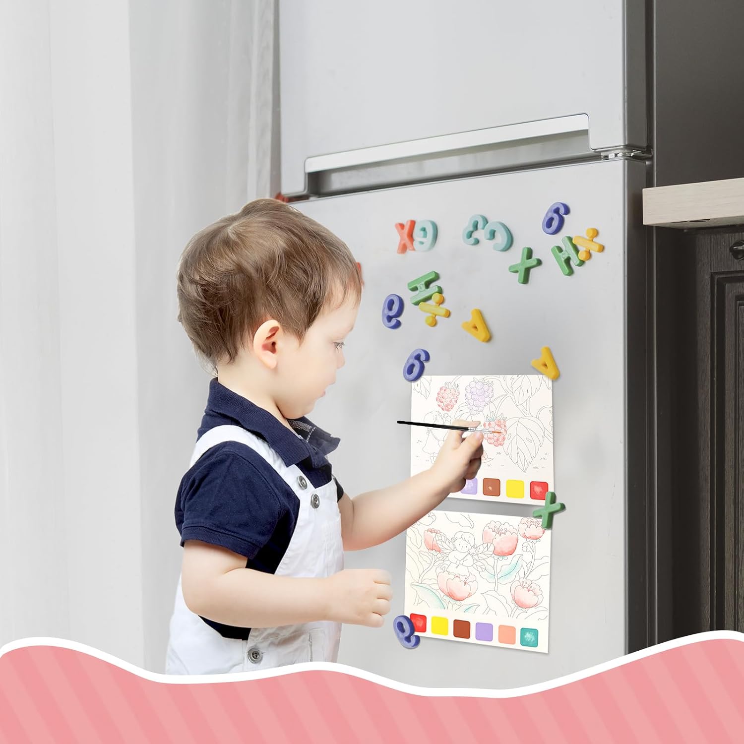 AWANKOU Paint with Water Coloring Books for Kids, 3 PCS | 60 Pages Watercolor Painting Sets for Kids Ages 4 5 6 7 8+, Arts Crafts Drawing Gift for Boys Girls - Fairy Tail, Dream Ocean& Forest Animals - Image 6