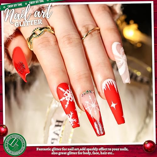 Miniatura 11 de LEOBRO Purpurina blanca, purpurina de 5.29 onzas, purpurina fina blanca holográfica, polvo de purpurina extrafina, purpurina iridiscente para Blanco