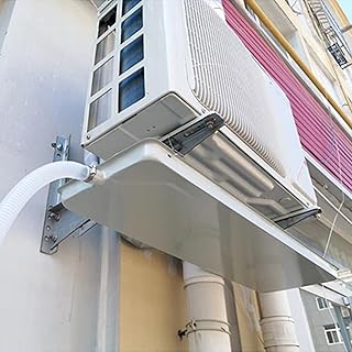 BOGDTF Bandeja de condensado galvanizada, Bandeja de Goteo para Unidad Interna y Externa de Aire Acondicionado, Bandeja de Drenaje de condensado secundario de A/C, para Aire Acondicionado de ventan