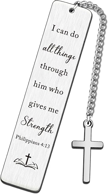 WTOPP Christian Art Bookmark Gifts I Can Do All Things - Philippians 4:13 Bible Verse Inspirational Bookmark for Men and Women