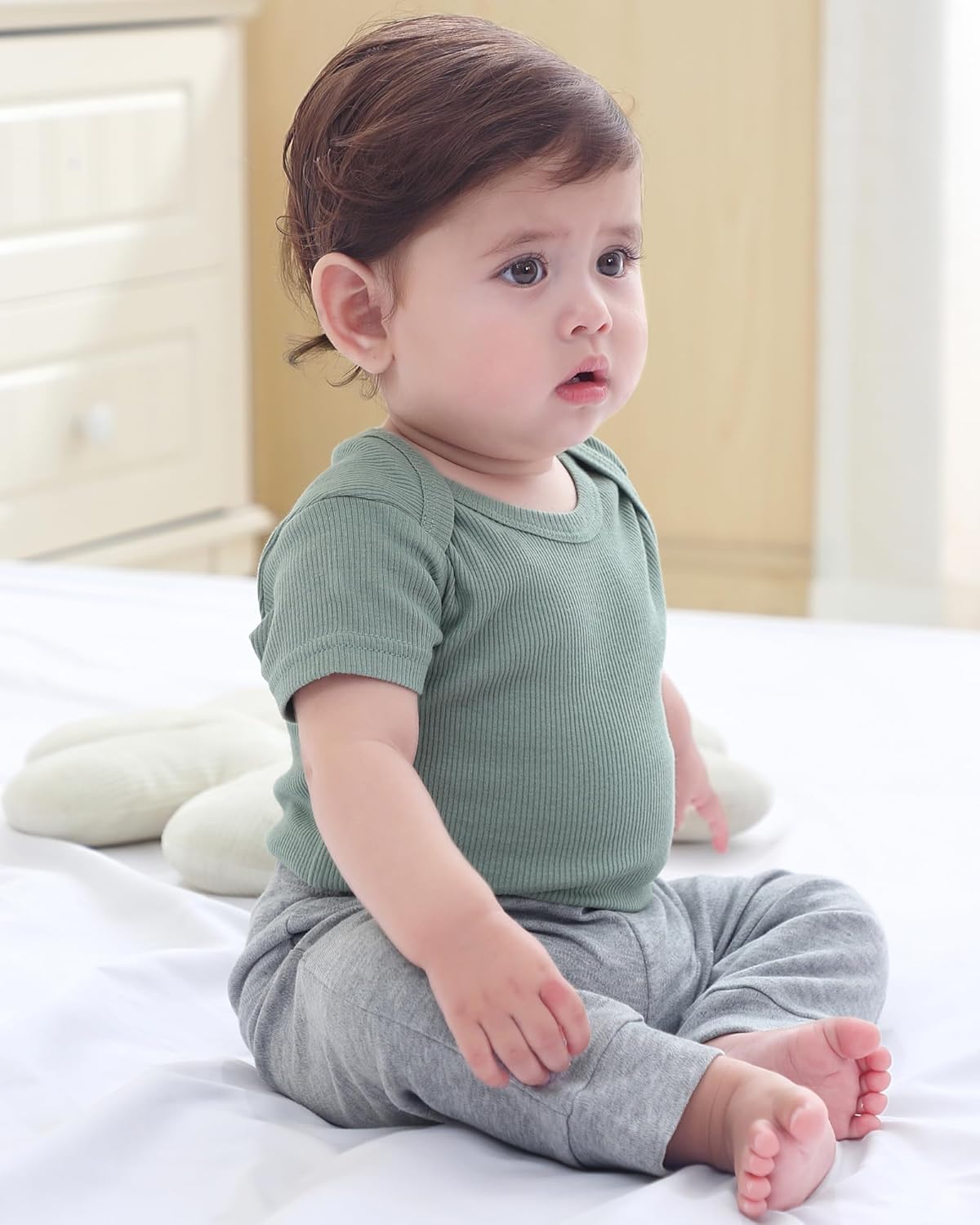 ZAVBABY Newborn Baby Boy Girl Bodysuits Short Sleeve Summer Infant Clothes 0-12 Month - Image 2