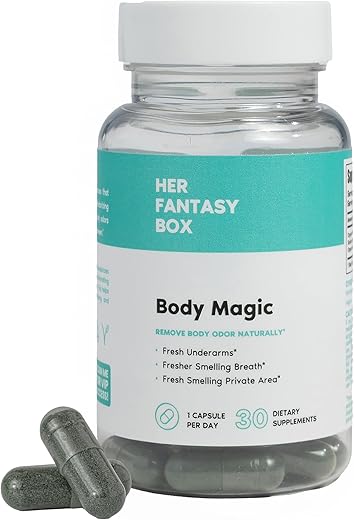 Her Fantasy Box | Body Magic | Chlorophyll Capsules - 30 Vegan Capsules for Detox, Digestion, Gut Health, Skin Support, and Oily Skin - Natural...
