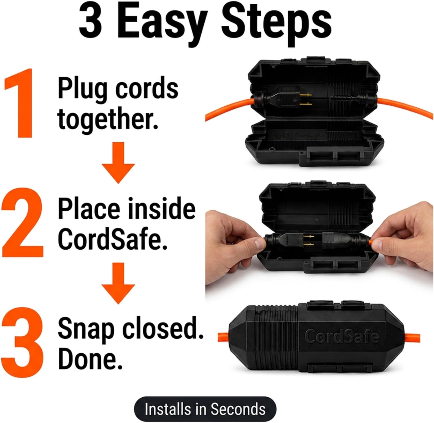 Outdoor Extension Cord Plug Connection Protector 1 Pack image 4