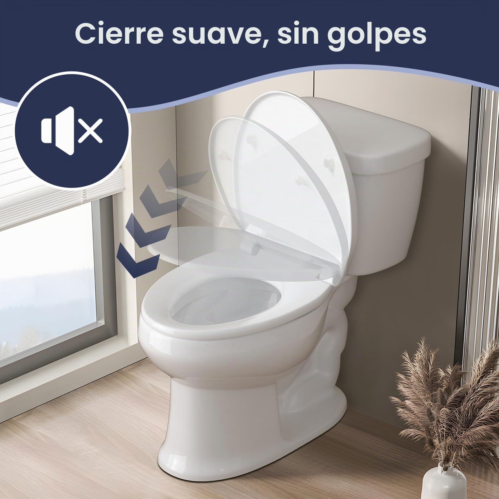SAMODRA Tapa wc Universal Tapa Inodoro Universal Asientos para inodoro Asientos para WC Toilet Seat Tapa de Inodoro Asiento de Inodoro (Forma O)