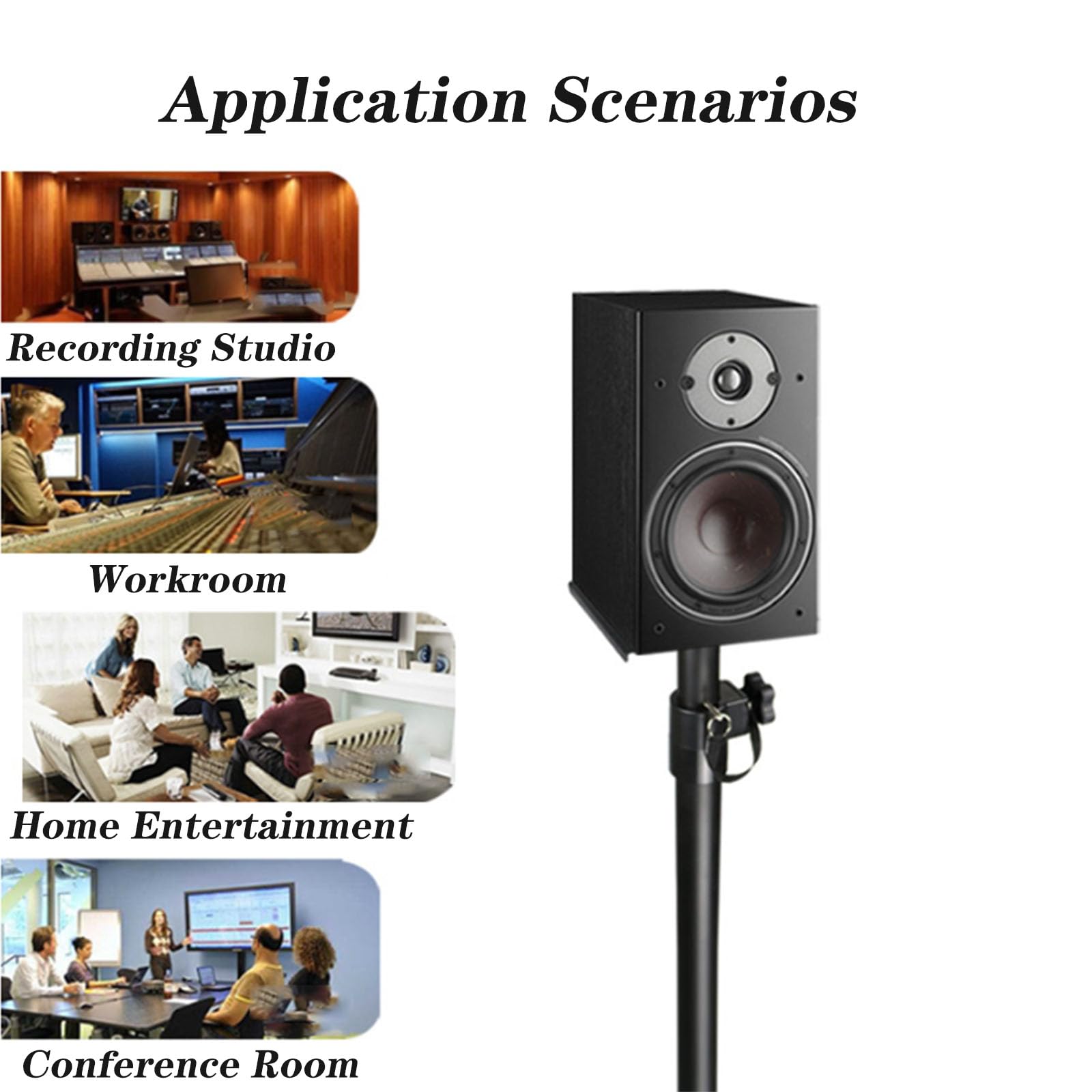 SFKLYU Soporte Altavoz Estantería Ajustable Soportes de Altavoz de Piso Universales Plataforma Pies Aislamiento de Altavoz para Monitor de Estudio, Subwoofer, Altavoces,A1