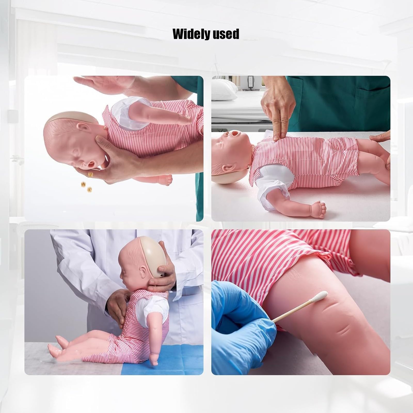 Säuglings-Wiederbelebungspuppe, Silikon-CPR-Puppe für Babys, kardiopulmonale Wiederbelebungspuppe für Patientenaufklärung und -unterricht A