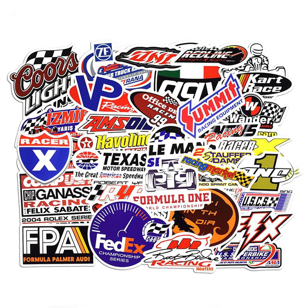 Buy 50PCS Racing Car Modified Brand Logo Stickers,Automotive Sticker Pack Car Brand Logo Vinyl