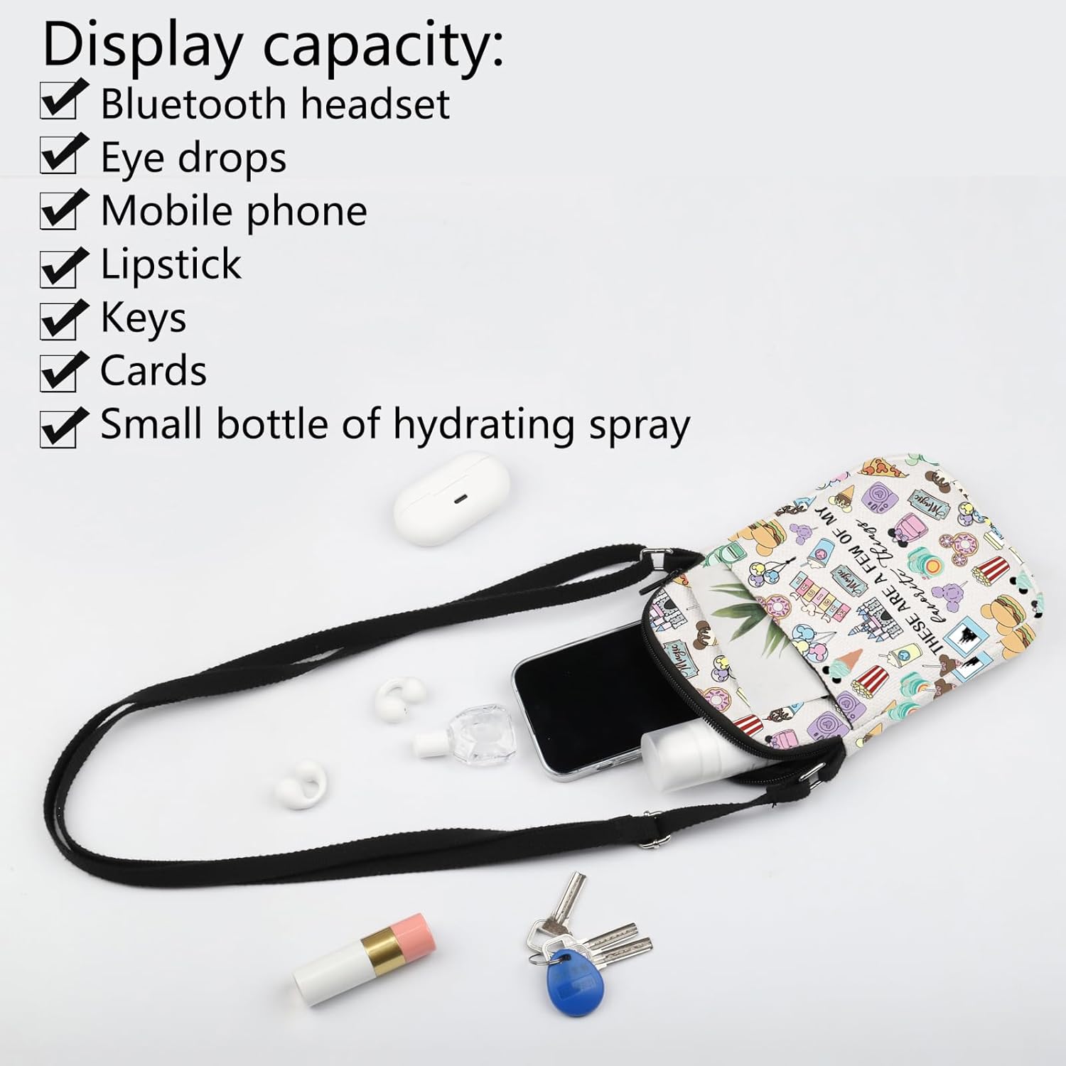 Fairytale Fans Crossbody Bag Vacation Trip Gift Mouse Ice Cream Messenger Bag Magic Kingd*m Gift Snacks Lover Gift - Image 6